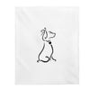 Black Poochie Diva Icon On Velveteen Plush Blanket