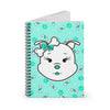 Diamond bone confetti Turquoise Spiral Notebook - Ruled Line