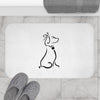 Black Poochie Diva Icon On Bath Mat