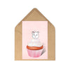 Vanilla With Sprinkles Diamond Cupcake On Pink Postcards (7 pcs)