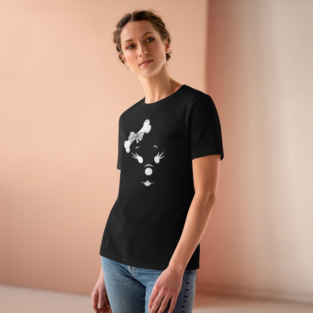 Diamond's Face In White On Women's Premium Tee