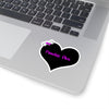 Love Poochie Diva Black Heart On Kiss-Cut Stickers