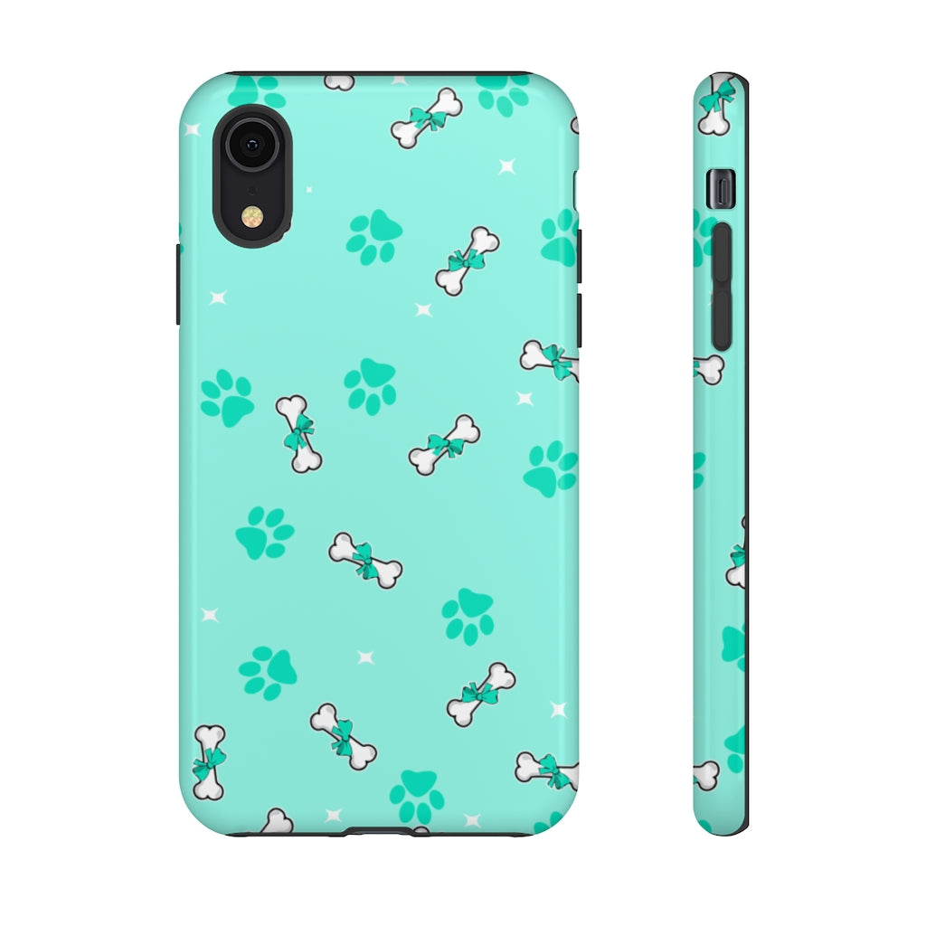 Diamond Bone Confetti Turquoise Tough Cases