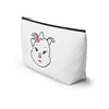 Pink Diamond On White Accessory Pouch w T-bottom