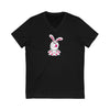 Mumbles In A Bunnysuit Unisex Jersey Short Sleeve V-Neck Tee