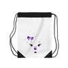 Purple Diamond Face On Drawstring Bag