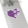 Love Poochie Diva Purple Heart On Kiss-Cut Stickers