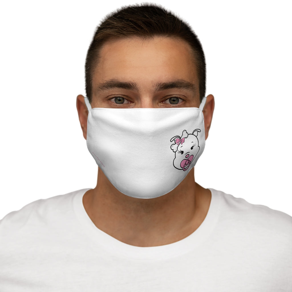 Pink Baby Diva with Diamond Snug-Fit Polyester Face Mask