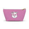 High IQ Diamond Wearing Pink Glasses On Pink Accessory Pouch w T-bottom