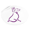 Purple Poochie Diva Icon On Round Vinyl Stickers