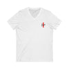 Oversized &quot;I&quot; LIVE On Unisex Jersey Short Sleeve V-Neck Tee