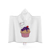 Purple Happy Birthday Diamond Cupcake Hooded Blanket