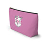 High IQ Diamond Wearing Pink Glasses On Pink Accessory Pouch w T-bottom