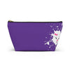 Diamond Face Splash On Purple Accessory Pouch w T-bottom