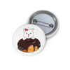 Red Diamond Loves Doughnuts On Custom Pin Buttons