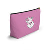 High IQ Diamond Wearing Pink Glasses On Pink Accessory Pouch w T-bottom