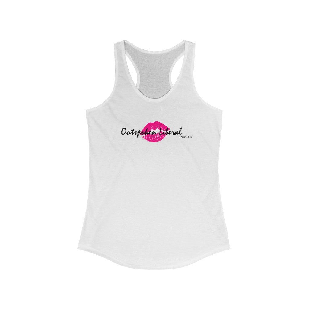Outspoken Liberal Women's Ideal Racerback Tank