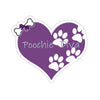 Love Poochie Diva Purple Heart On Kiss-Cut Stickers