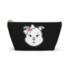 Pink Diamond On Black Accessory Pouch w T-bottom