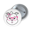 Pink Diamond Wearing Pink Glasses On Custom Pin Buttons