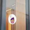 Purple Diamond Cupcake On Purple Round Vinyl Stickers