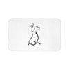 Black Poochie Diva Icon On Bath Mat