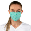 Diamond bone confetti Turquoise Fabric Face Mask