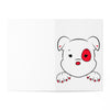 Red Mumbles Showing Paws On Greeting Cards (7 pcs)