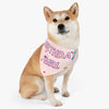 Birthday Girl With Confetti On Pink Pet Bandana Collar