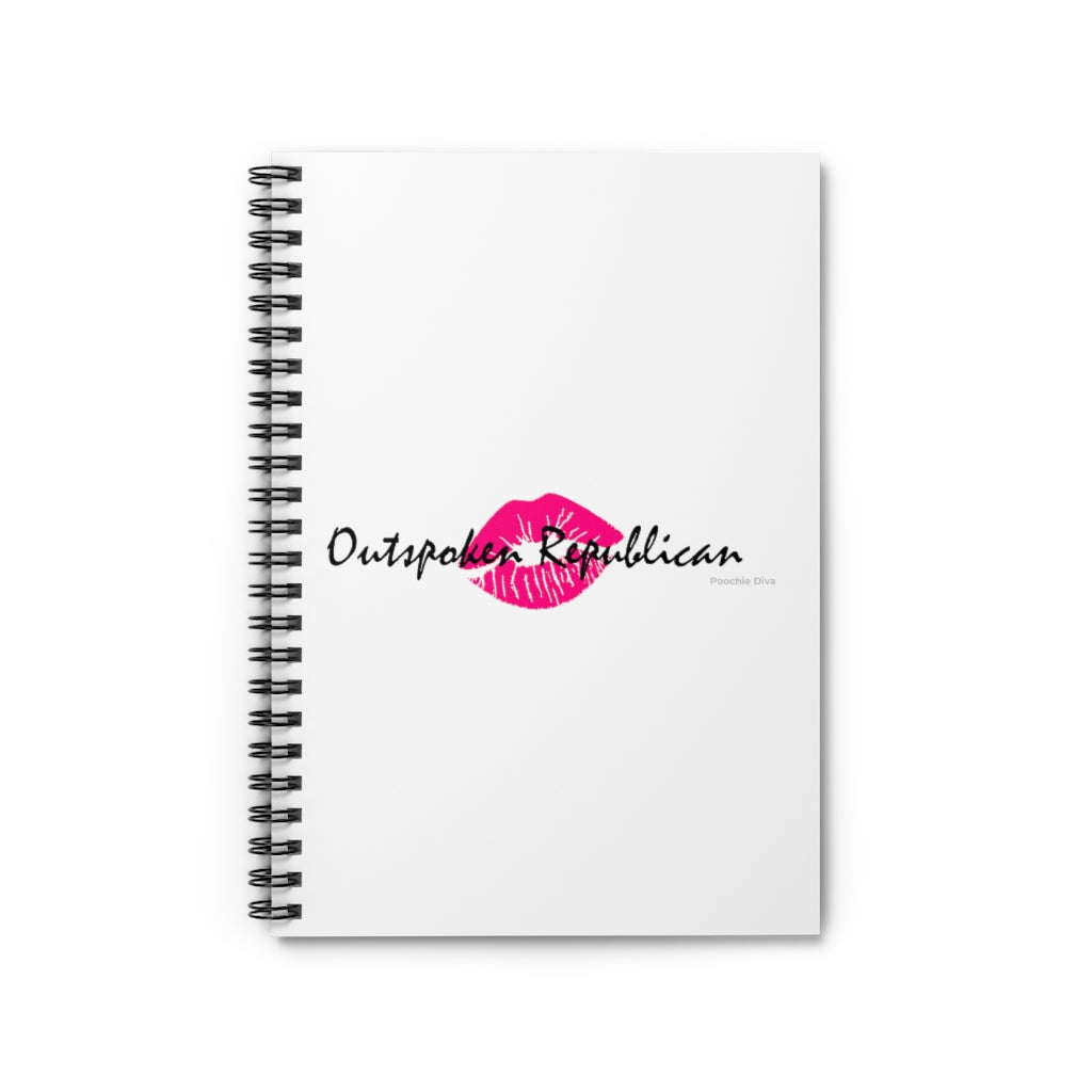 Outspoken Republican Spiral Notebook - Ruled Line