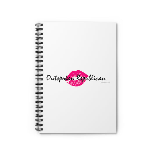 Outspoken Republican Spiral Notebook - Ruled Line