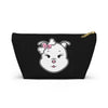 Pink Diamond On Black Accessory Pouch w T-bottom