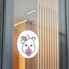 Pink Baby Diva Round Vinyl Stickers