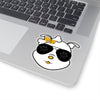 Yellow Diamond Sporting Sunglasses On Kiss-Cut Stickers