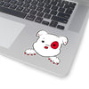 Red Mumbles Showing Paws On Kiss-Cut Stickers