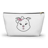 Pink Diamond On White Accessory Pouch w T-bottom