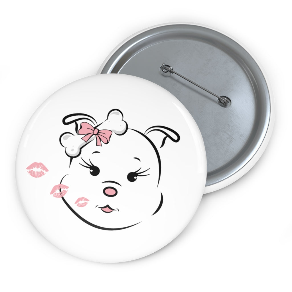 Diamond Kisses Custom Pin Buttons