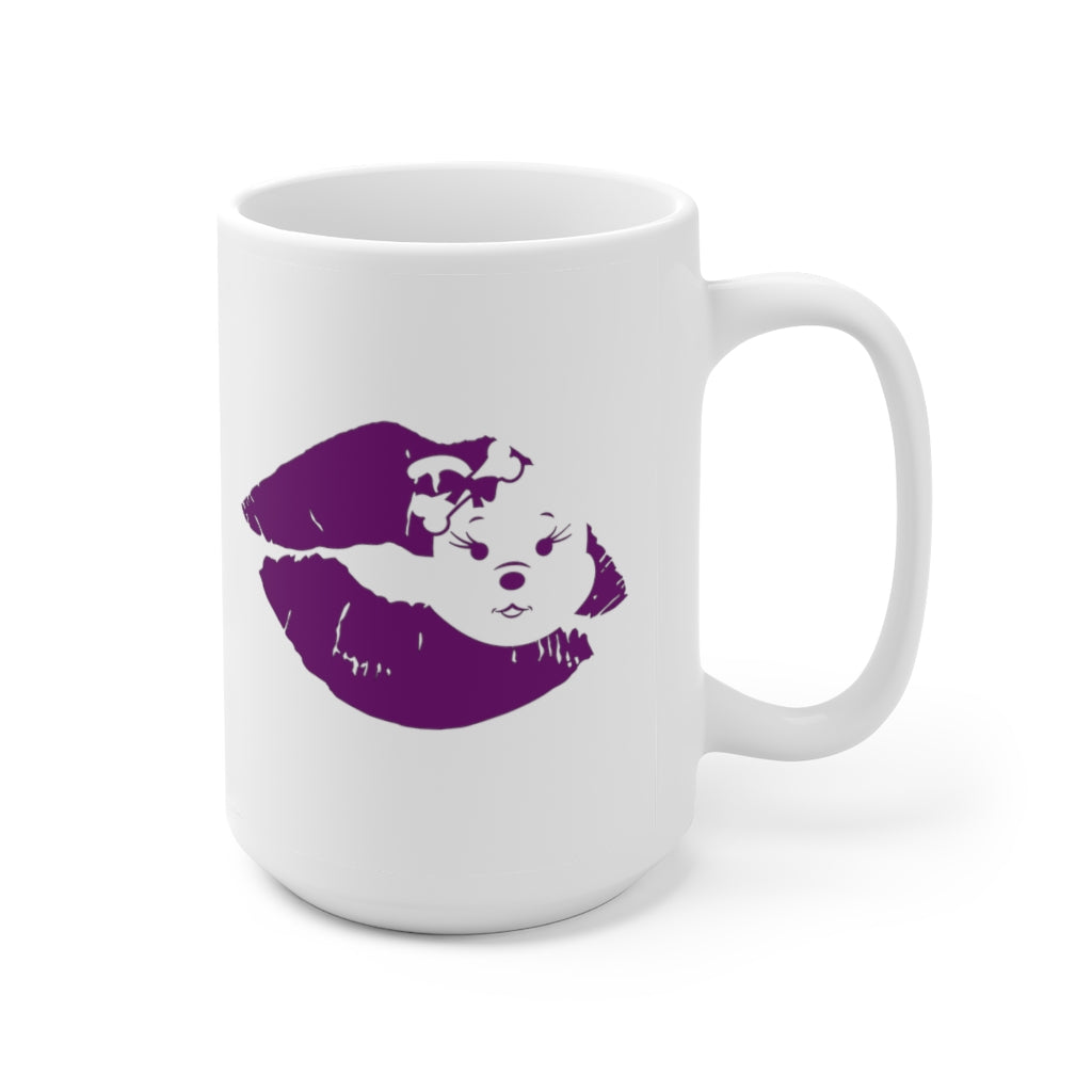 Purple Diamond Lips On Ceramic Mug 15oz