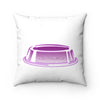 Dog Bowl Blessings Starvin&#39; Purple Spun Polyester Square Pillow