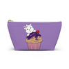 Diamond On Purple Frosted Cupcake On Lavender Accessory Pouch w T-bottom