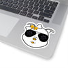 Yellow Diamond Sporting Sunglasses On Kiss-Cut Stickers