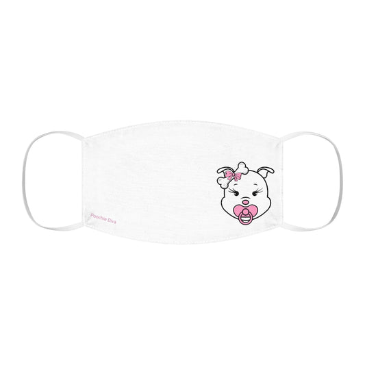 Pink Baby Diva with Diamond Snug-Fit Polyester Face Mask