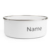 Personalized Blessed Dog Mom On Enamel Bowl