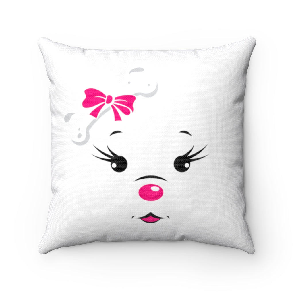 Diamond Face On Spun Polyester Square Pillow