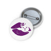 Purple Diamond on Lips Custom Pin Buttons