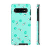 Diamond Bone Confetti Turquoise Tough Cases