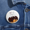 Pink Diamond Loves Doughnuts On Custom Pin Buttons