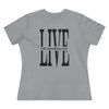 Live Life Speaking Out On Women&#39;s Premium Tee