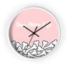 Dog Mom Life Bone Pile Pink Wall clock