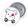 Mumbles Smushed Face Custom Pin Buttons